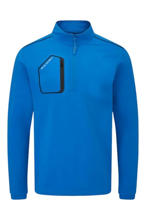 Oscar Jacobson Men's Hastings Quarter Zip Top - Cobalt /