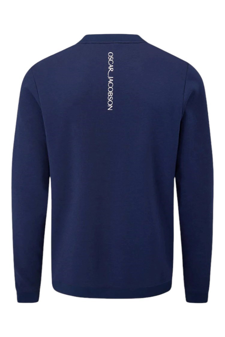 Picture of Oscar Jacobson Men's Johnstone Tour Crew Neck Pullover - Navy