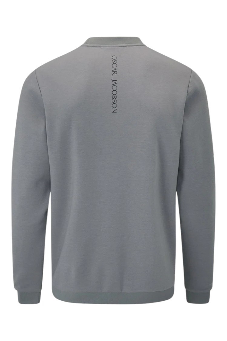 Picture of Oscar Jacobson Men's Johnstone Tour Crew Neck Pullover - Pewter