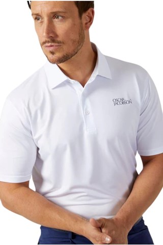 Oscar Jacobson Men s Bullock Tour Polo Shirt White OJTS0234