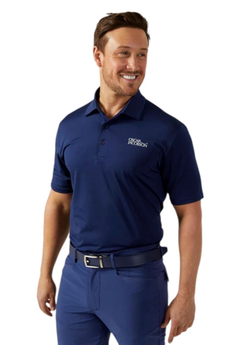 Picture of Oscar Jacobson Men's Bullock Tour Polo Shirt - Navy