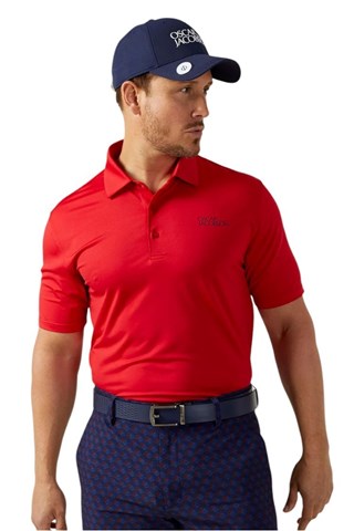 Picture of Oscar Jacobson zns Men's Bullock Tour Polo Shirt - Ruby