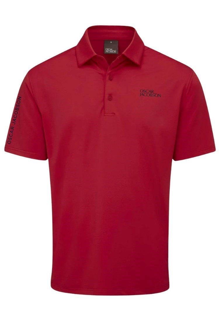 Picture of Oscar Jacobson zns Men's Bullock Tour Polo Shirt - Ruby