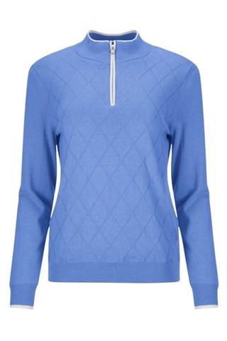 Picture of JRB zns Women's 1/4 Zip Lined Sweater - Cornflower