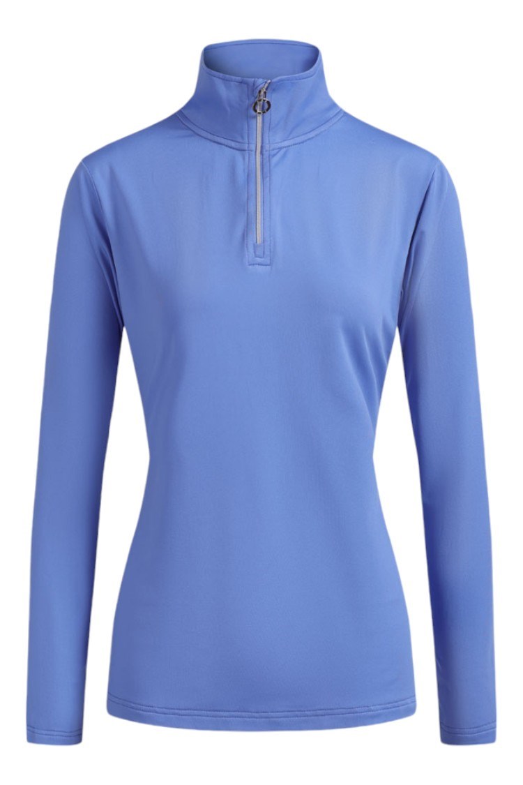 Picture of JRB zns Ladies Long Sleeve Quarter Zip Top - Cornflower Blue