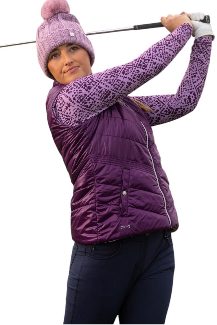 Picture of Ping Ladies Lola Reversible Gilet - Purple Plum Multi - UK16 ONLY