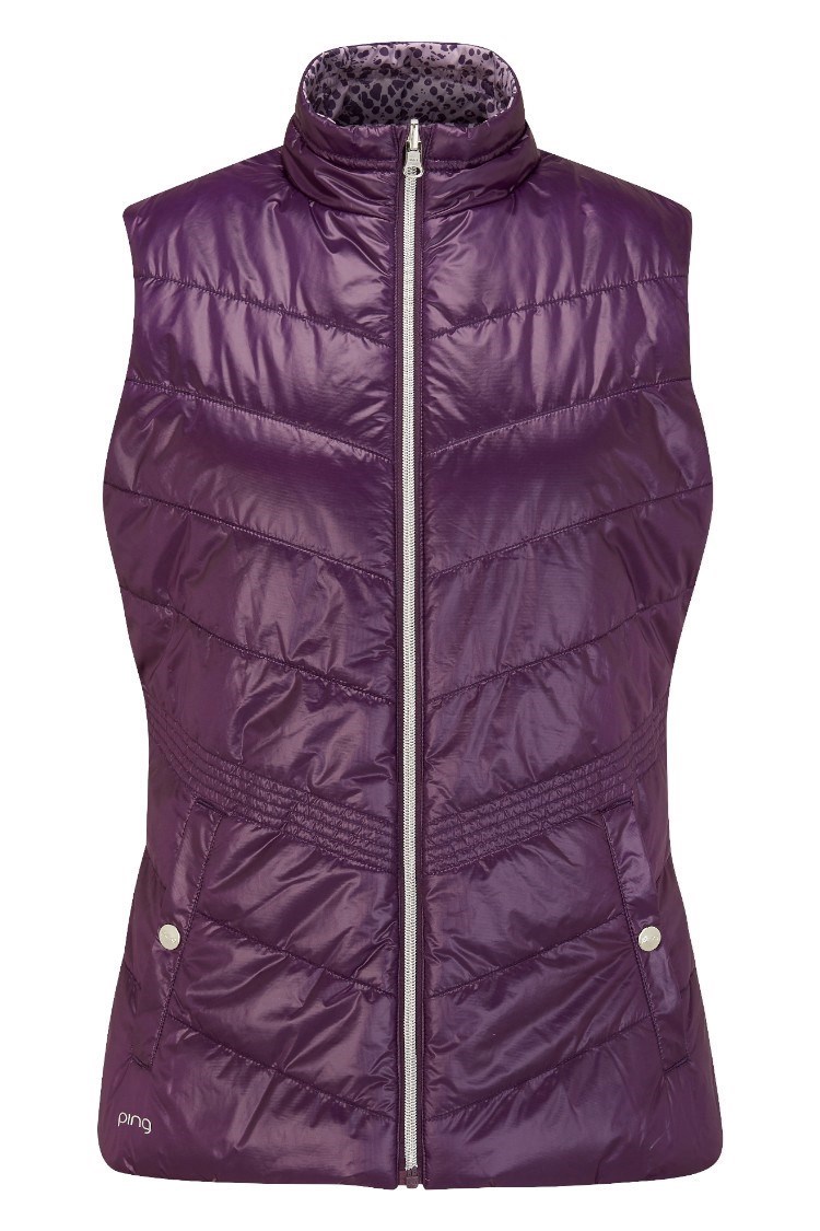 Picture of Ping Ladies Lola Reversible Gilet - Purple Plum Multi - UK16 ONLY