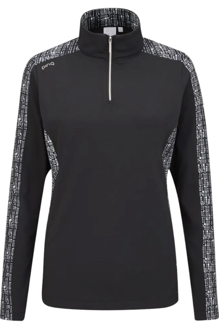Picture of Ping Ladies Zenya Long Sleeve Top - Black Multi - UK18 ONLY