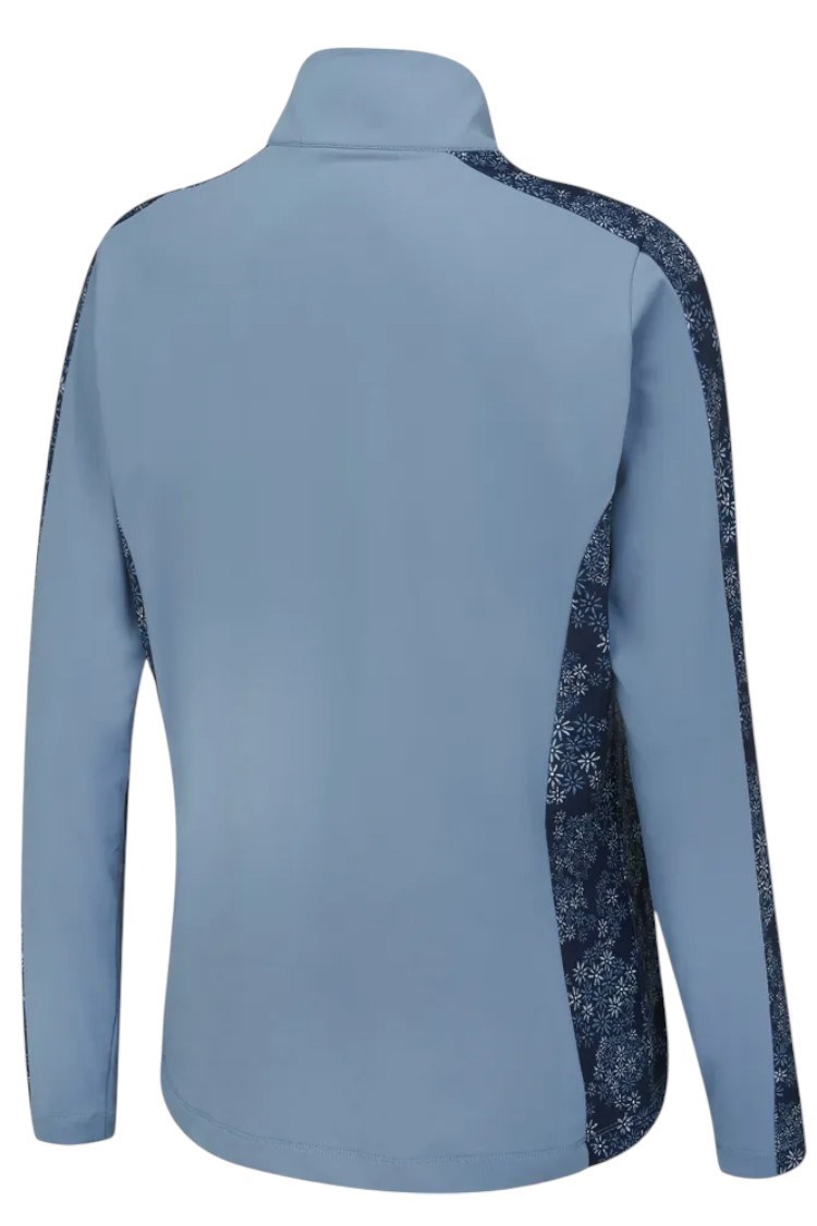 Picture of Ping Ladies Zenya Long Sleeve Top - Stone Blue Multi UK 8 & 20 ONLY