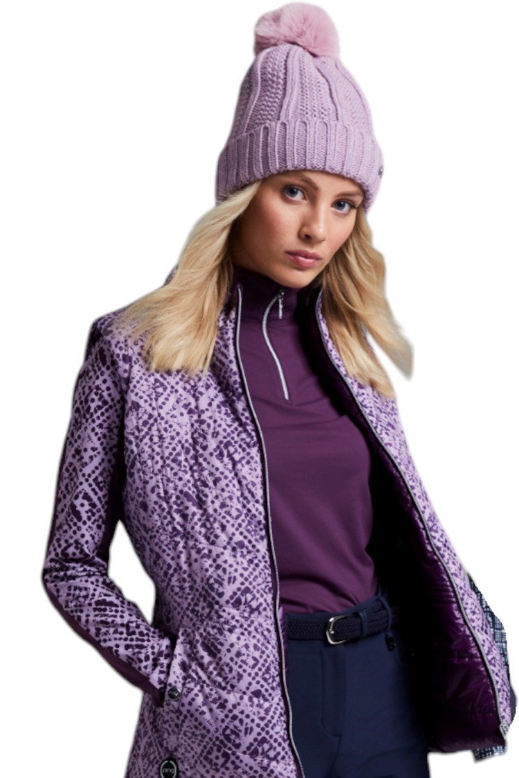 Picture of PIng zns  Ladies Zenya Long Sleeve Top - Purple Plum Multi - UK18 ONLY