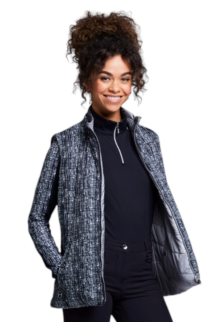 Picture of Ping Ladies Zenya Long Sleeve Top - Black Multi - UK18 ONLY