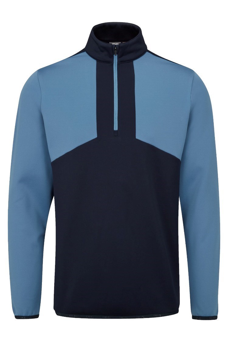 Picture of Ping ZNS Men's Keon Colour Block Fleece - Navy / Coronet Blue