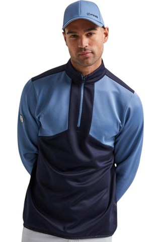 Picture of Ping ZNS Men's Keon Colour Block Fleece - Navy / Coronet Blue