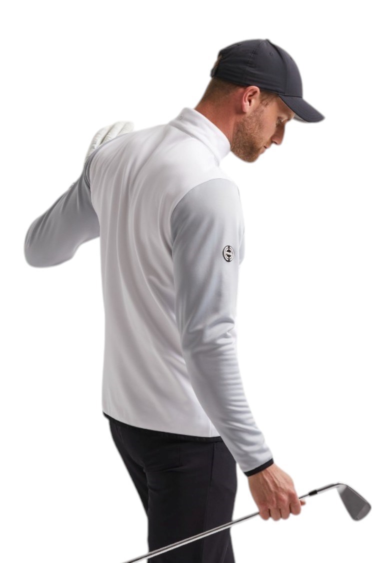 Picture of Ping Men's Keon Colour Block Fleece - White / Pearl Grey