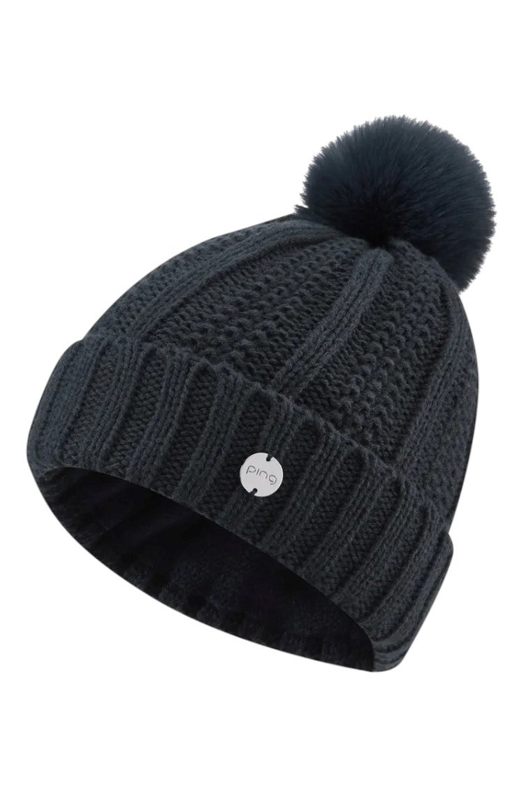 Picture of Ping zns  Ladies Paulina Bobble Hat - Navy