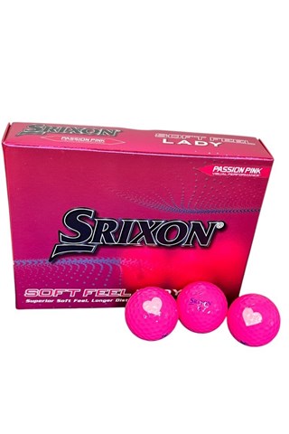 Picture of Srixon zns  Ladies Limited Edition Soft Feel Golf Balls - Heart - Passion Pink - Dozen