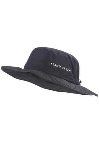 Picture of Island Green Men's Wide Brimmed Waterproof Golf Hat - Black