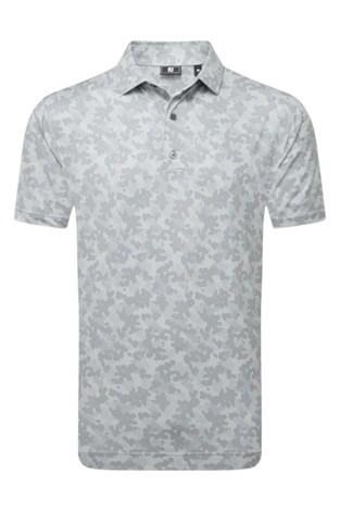 Show details for Footjoy Men's Pop Camo Lisle Golf Polo - Grey
