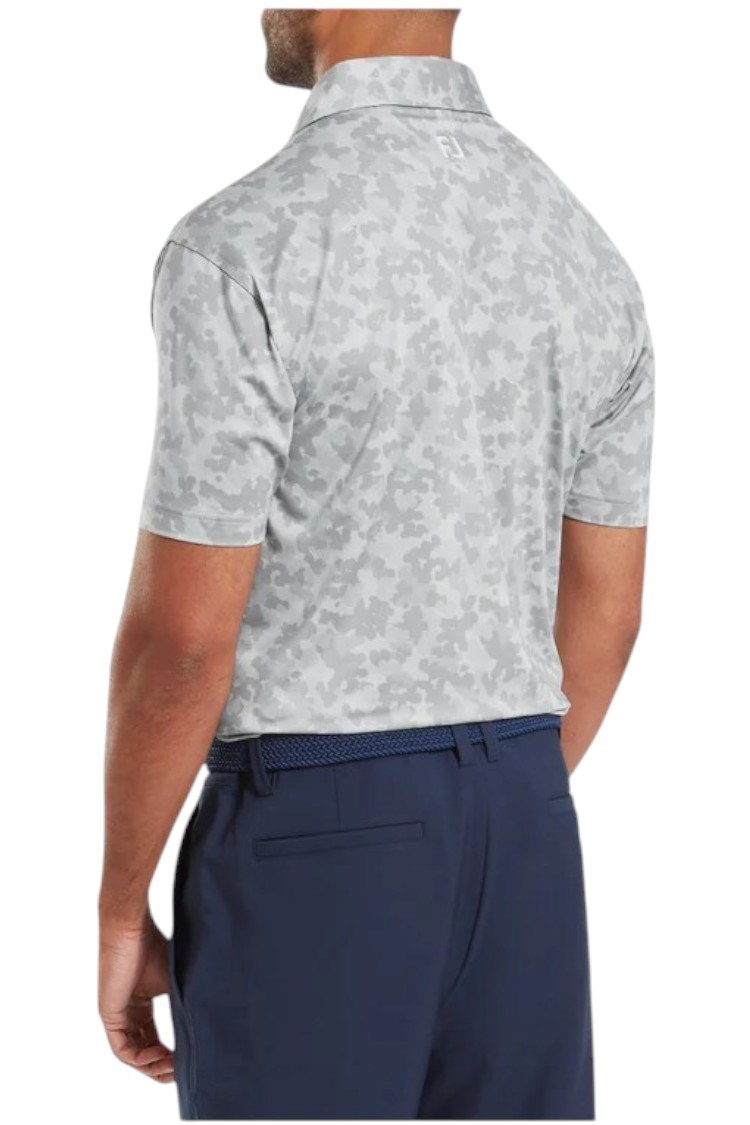 Picture of Footjoy zns Men's Pop Camo Lisle Golf Polo - Grey