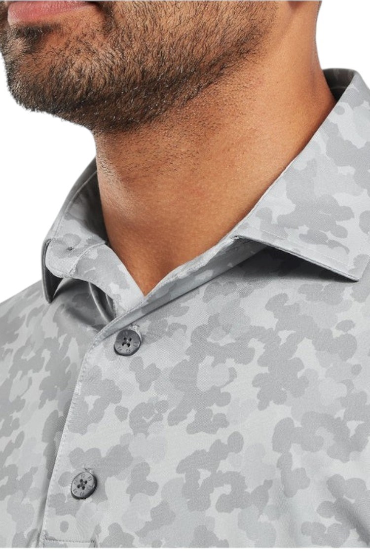 Picture of Footjoy zns Men's Pop Camo Lisle Golf Polo - Grey