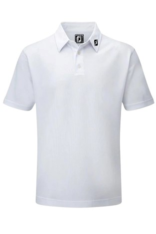 Show details for Footjoy Mens Stretch Pique Solid Colour Golf Polo - White