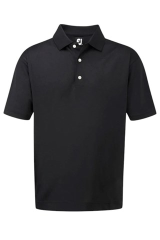 Picture of Footjoy Mens Stretch Pique Solid Colour Golf Polo - Black