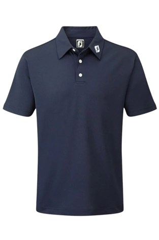 Show details for Footjoy Mens Stretch Pique Solid Colour Golf Polo - Navy