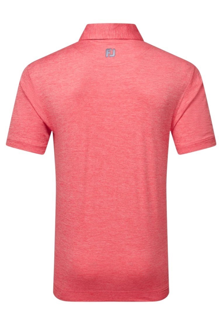 Picture of Footjoy Men's Heather Lisle with Trim Polo - Hibiscus Heather