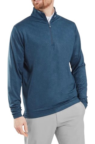 Show details for Footjoy Men's Speckle Print Chill-Out Midlayer - Dark Denim