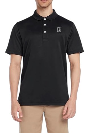 Show details for PGA Tour Men's Airflux Performance Polo Shirt - Black