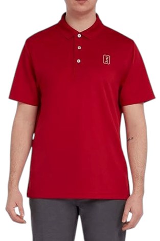Show details for PGA Tour Men's Airflux Performance Polo Shirt - Chili Pepper