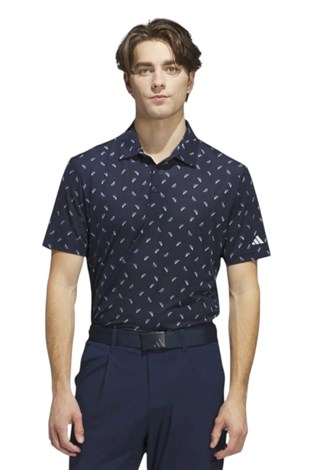 Show details for adidas Men's Ultimate 365 Printed Mesh Polo Shirt - Collegiate Navy / Wonder Silver