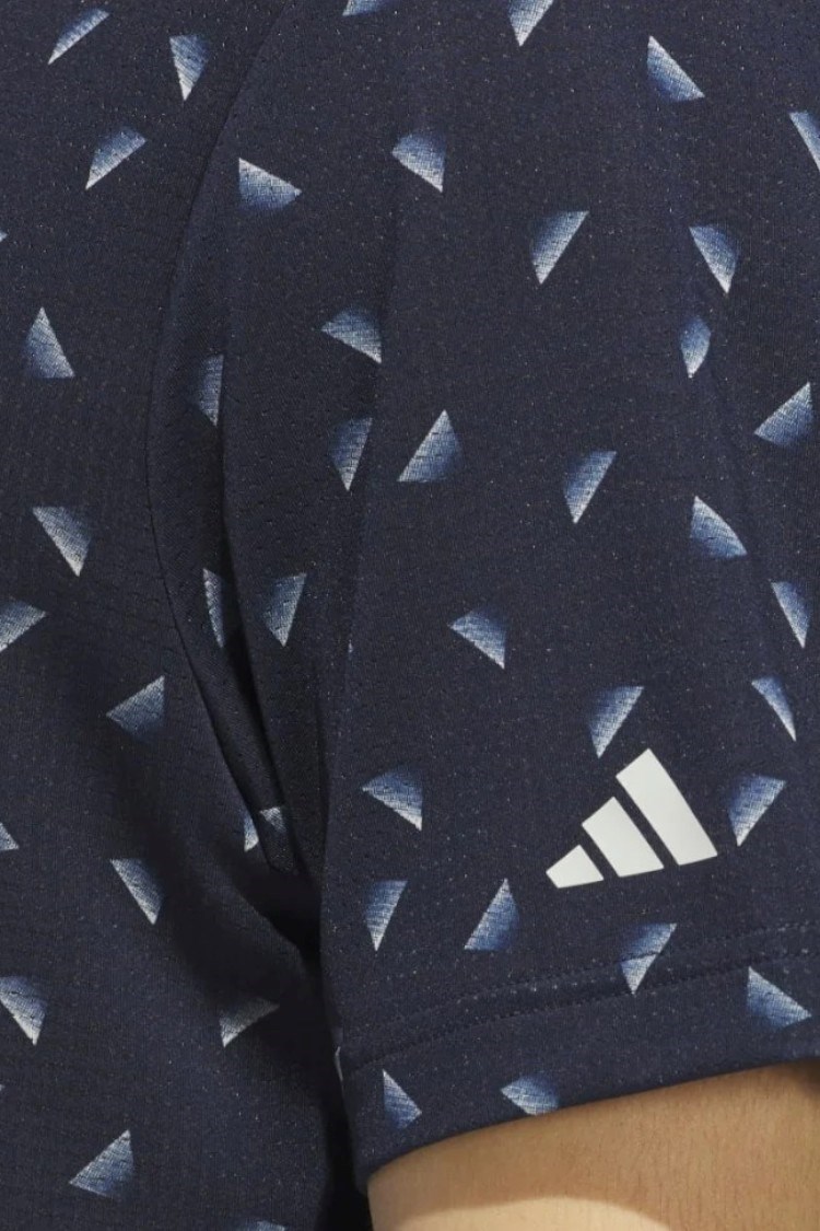 Picture of adidas Men's Ultimate 365 Printed Mesh Polo Shirt - Collegiate Navy / Wonder Silver