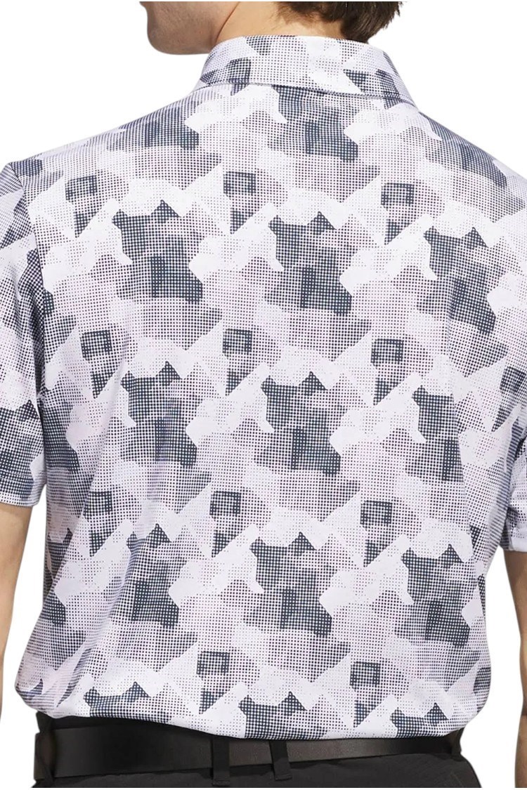 Picture of adidas Men's Go-To Printed Polo Shirt - White / Collegiate Navy