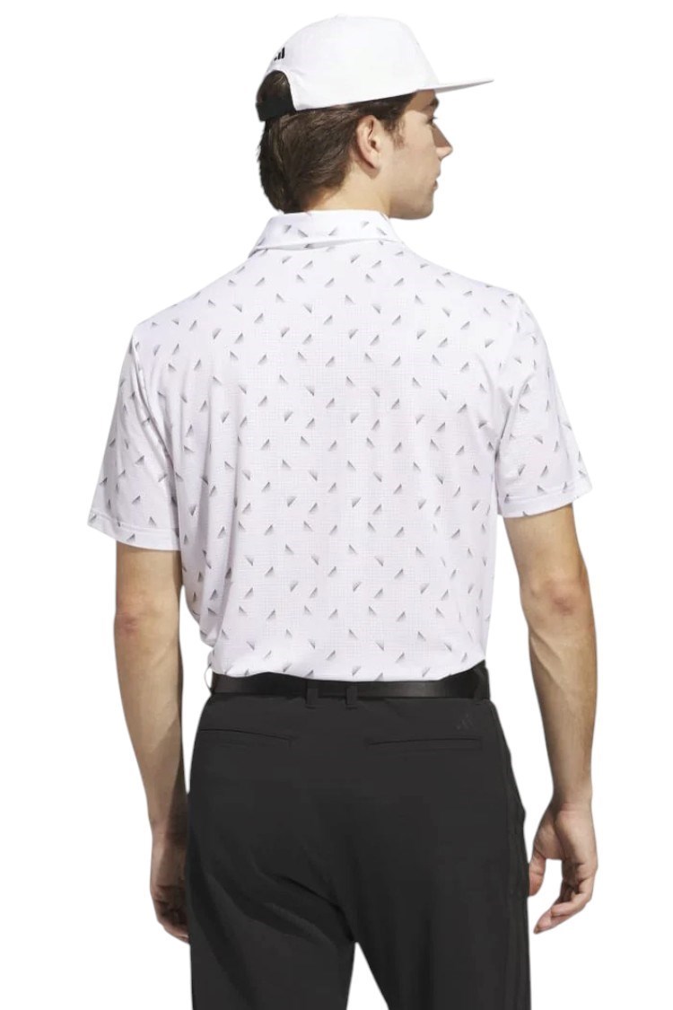 Picture of adidas zns Men's Ultimate 365 Printed Mesh Polo Shirt - White / Black