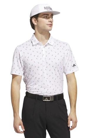 Show details for adidas Men's Ultimate 365 Printed Mesh Polo Shirt - White / Black