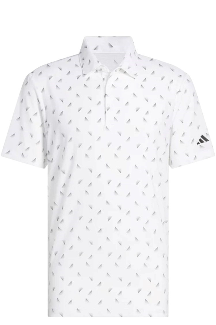 Picture of adidas zns Men's Ultimate 365 Printed Mesh Polo Shirt - White / Black
