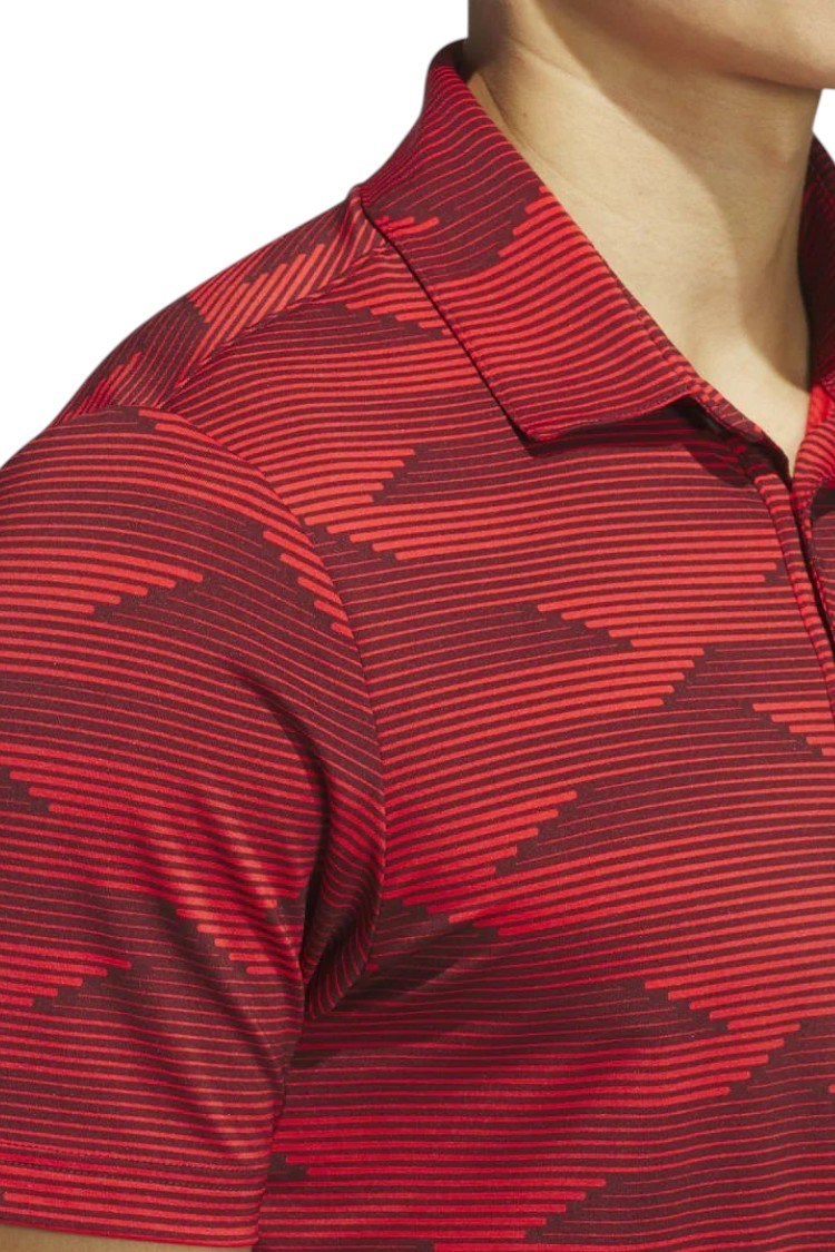 Picture of adidas Men's Ultimate 365 Speed Stripe Polo Shirt - Aurora Ruby