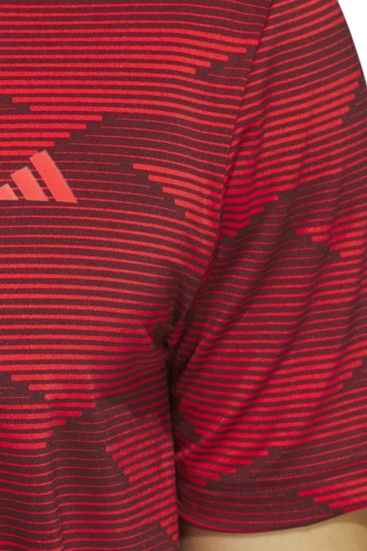 Picture of adidas Men's Ultimate 365 Speed Stripe Polo Shirt - Aurora Ruby