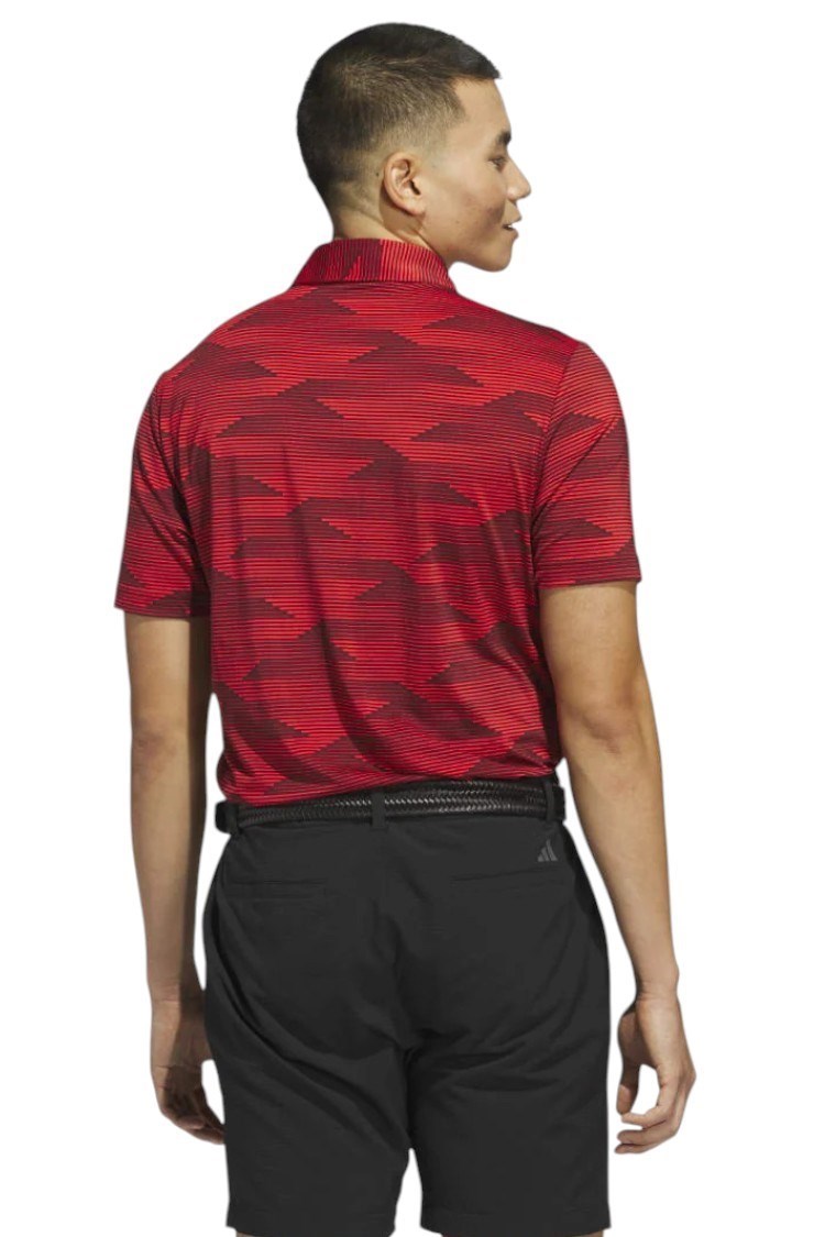 Picture of adidas Men's Ultimate 365 Speed Stripe Polo Shirt - Aurora Ruby