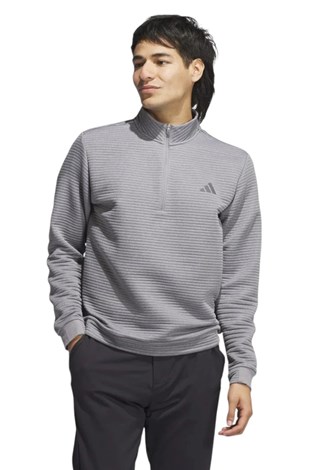 Show details for adidas Men's Ultimate 365 DWR Textured Golf Pullover - Grey Three