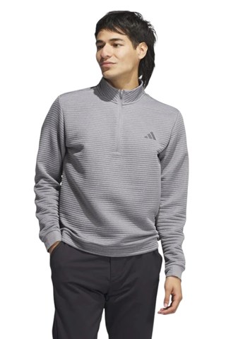 Picture of adidas Men's Ultimate 365 DWR Textured Golf Pullover - Grey Three