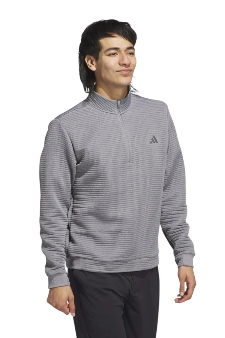 Picture of adidas Men's Ultimate 365 DWR Textured Golf Pullover - Grey Three