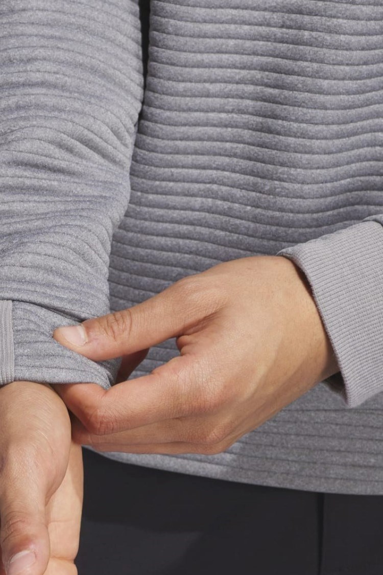 Picture of adidas Men's Ultimate 365 DWR Textured Golf Pullover - Grey Three