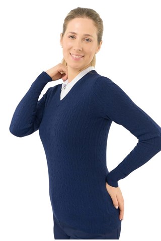 Picture of Pure Golf Ladies Suzie Summerweight Jumper - Navy