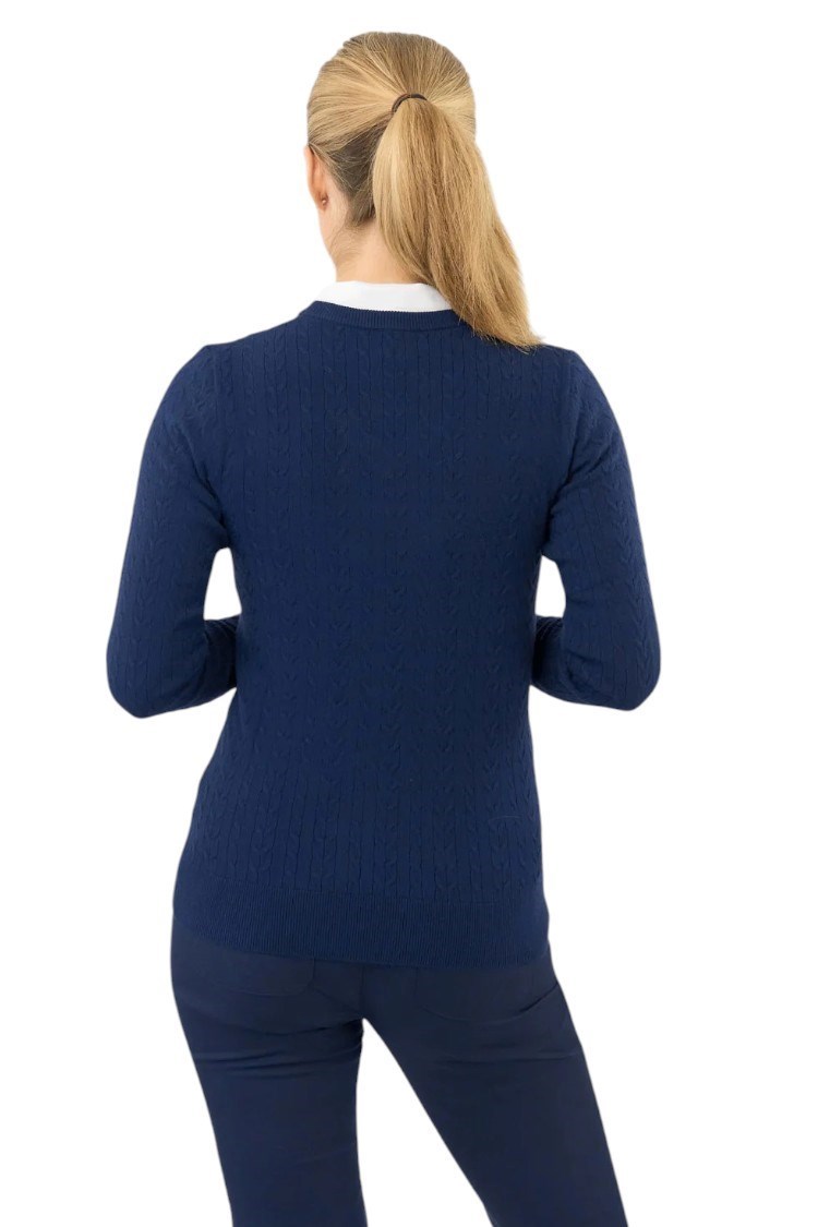 Picture of Pure Golf Ladies Suzie Summerweight Jumper - Navy