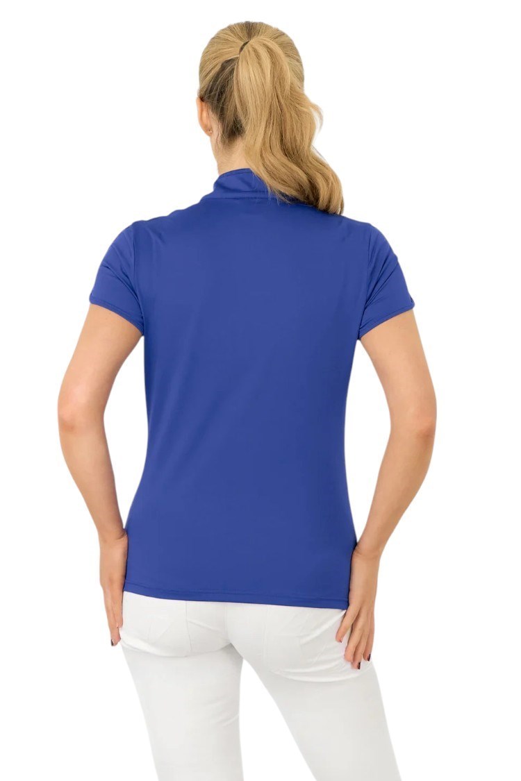 Picture of Pure Golf Ladies Valley Cap Sleeve Polo Shirt - Yale Navy