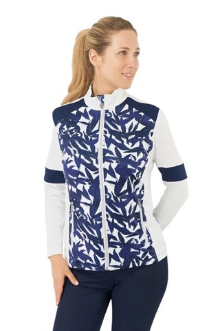Picture of Pure Golf Galena Ladies Golf Mid Layer Jacket - Wild Peony Navy
