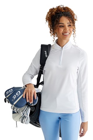Picture of Ping zns Ladies Abigale Ladies Performance Fleece - White