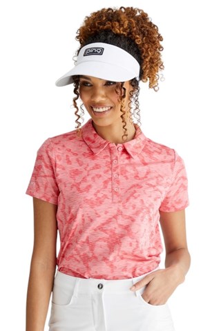 Picture of Ping Ladies Bethany Jacquard Short Sleeve Polo - Sweet Pea